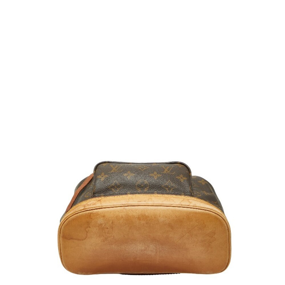 LOUIS VUITTON Authentic Brown Monogram Leather Backpack - Picture 3 of 14
